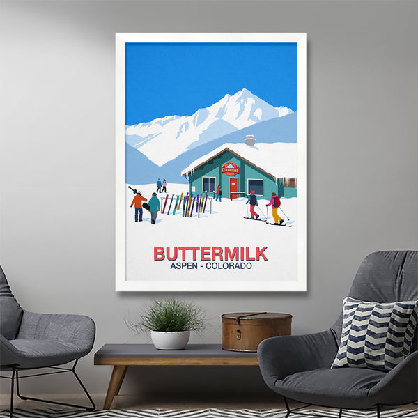 Buttermilk ski resort poster