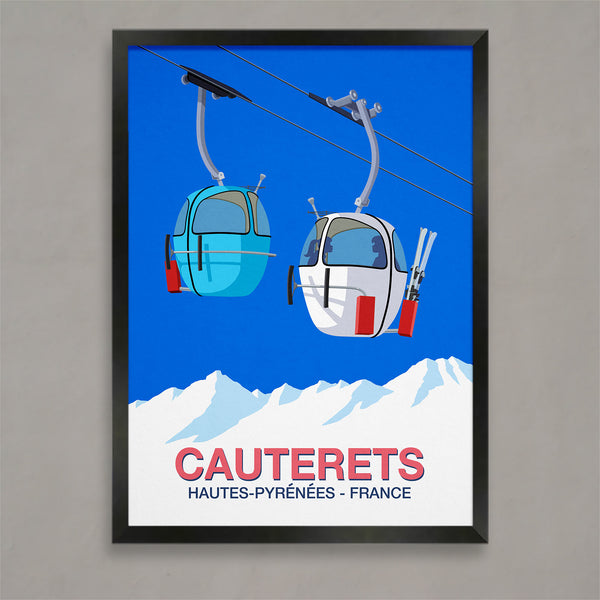 Cauterets ski poster