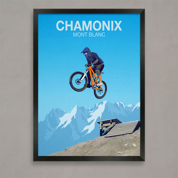 Chamonix Mountain Bike Poster