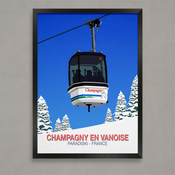 Affiche ski Champagny en Vanoise