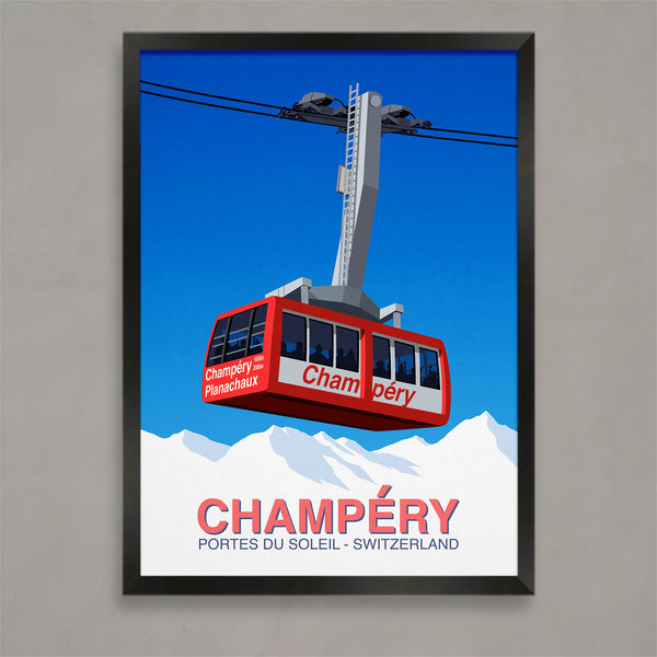 Champery ski poster