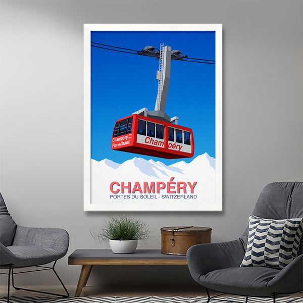 Champery ski poster