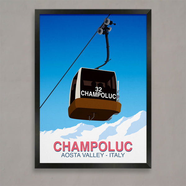 Affiche ski Champoluc