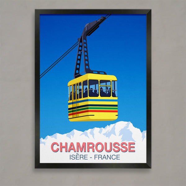 Affiche ski Chamrousse