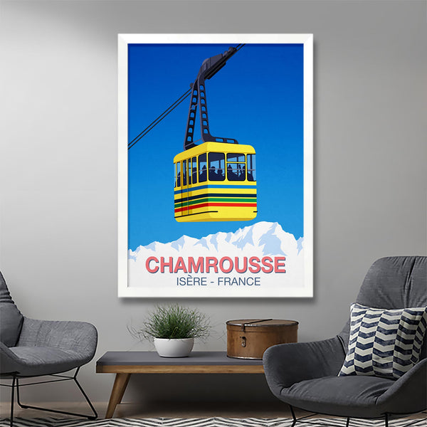 Affiche ski Chamrousse