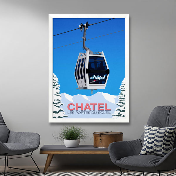 Affiche ski Châtel