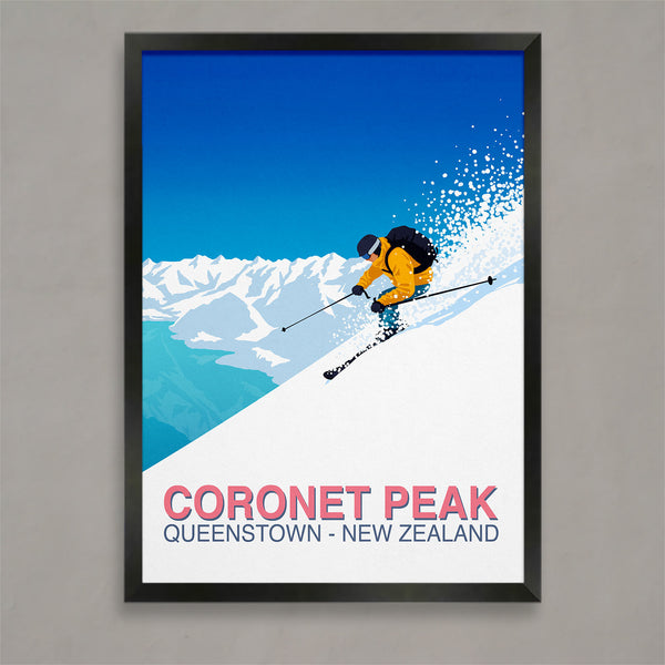Coronet Peak ski poster