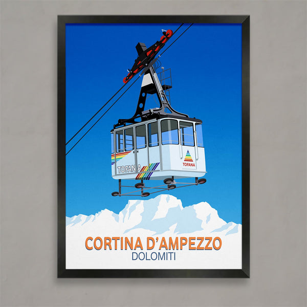 Affiche de ski Cortina d'Ampezzo