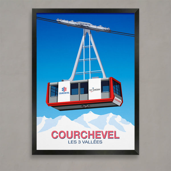 Courchevel cable car poster