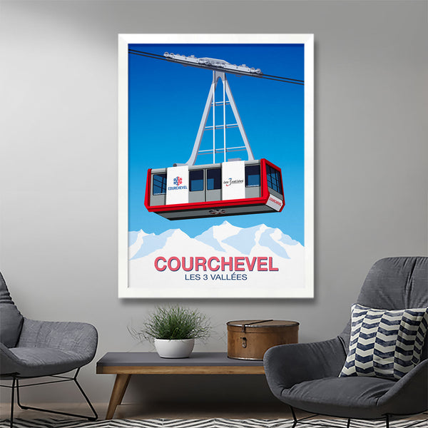 Courchevel cable car poster