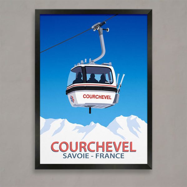 Courchevel gondola poster
