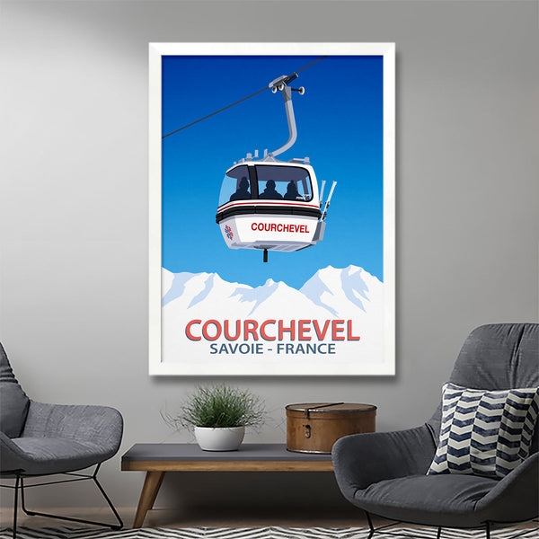 Affiche télécabine de Courchevel