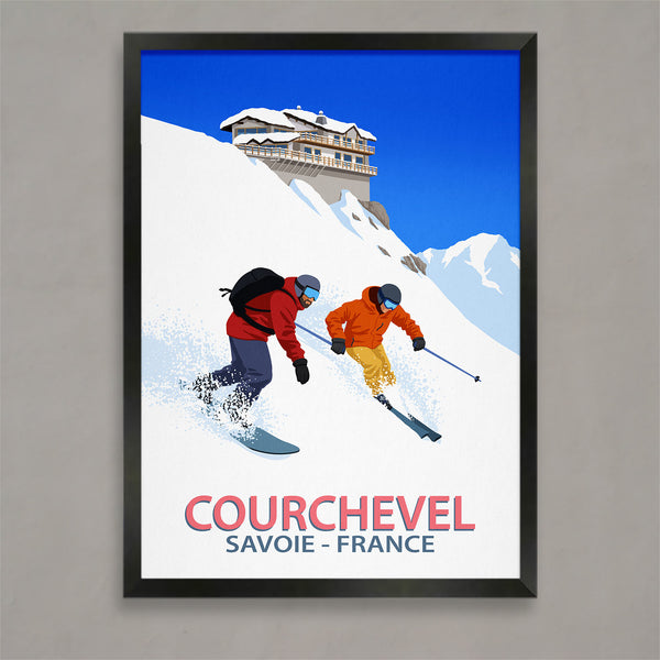 Courchevel ski resort poster