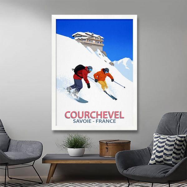 Courchevel ski resort poster