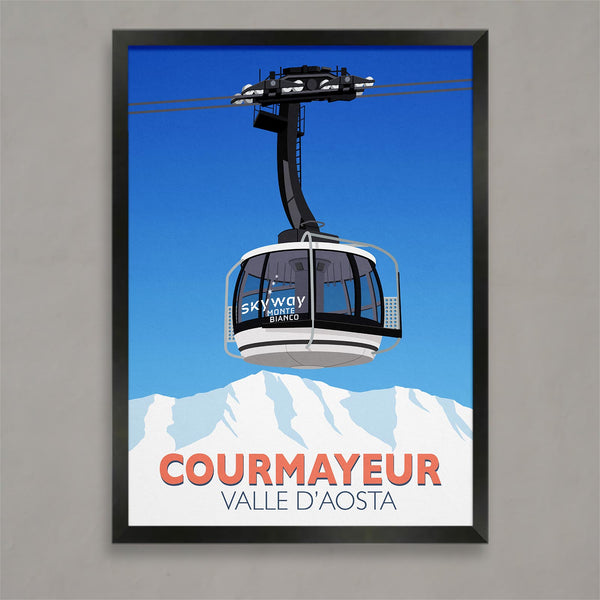 Courmayeur ski poster
