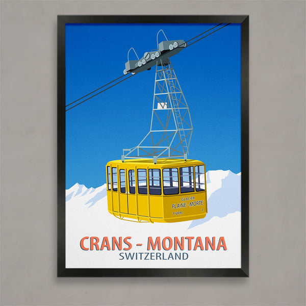 Affiche ski Crans Montana