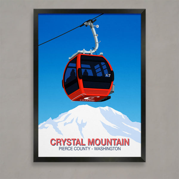 Crystal Mountain ski poster