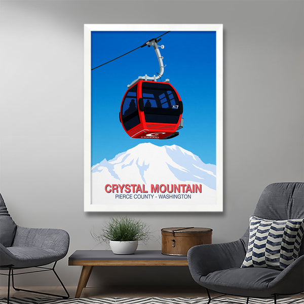 Crystal Mountain ski poster