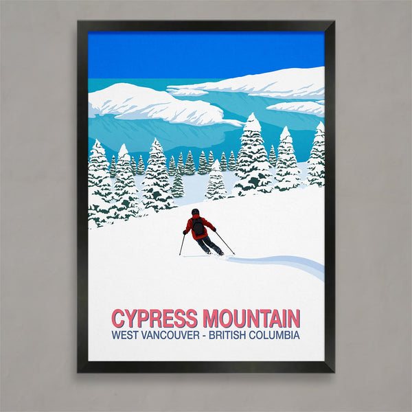 Cypress Mountain ski poster