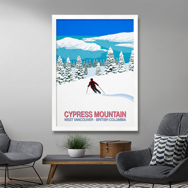 Cypress Mountain ski poster
