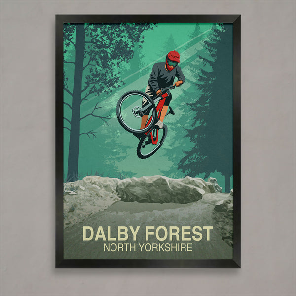 Vélo de montagne de la forêt de Dalby Poster