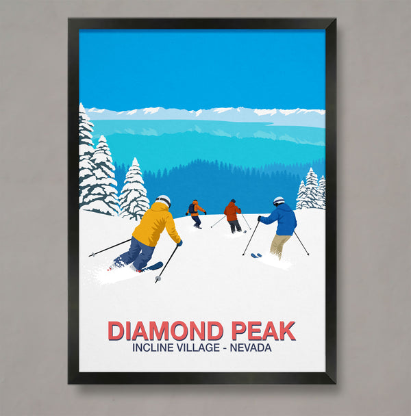 Diamond Peak ski resort poster