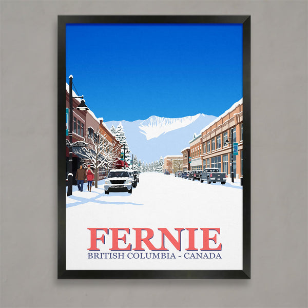 Affiche de la ville de ski de Fernie