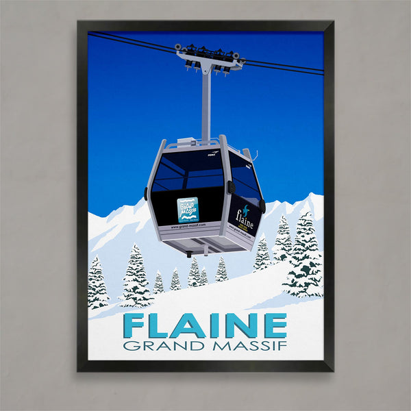Flaine ski poster