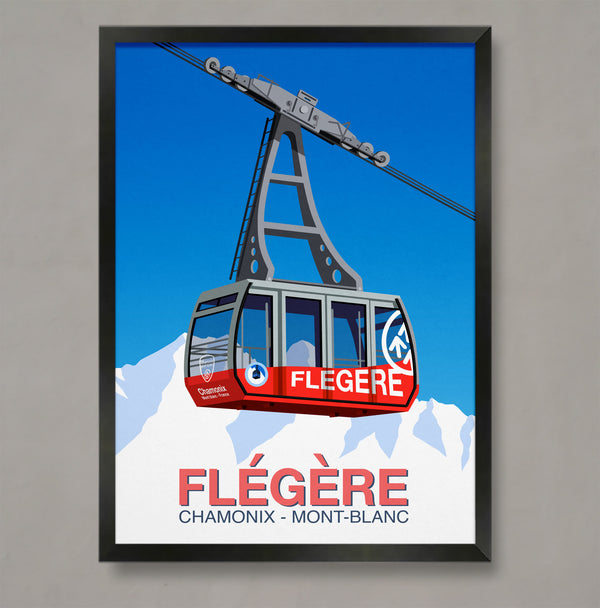 Flegere ski poster