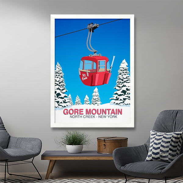Gore Mountain vintage gondola poster