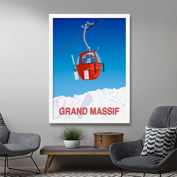 Grand Massif ski poster