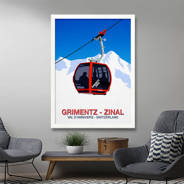 Grimentz-Zinal ski poster