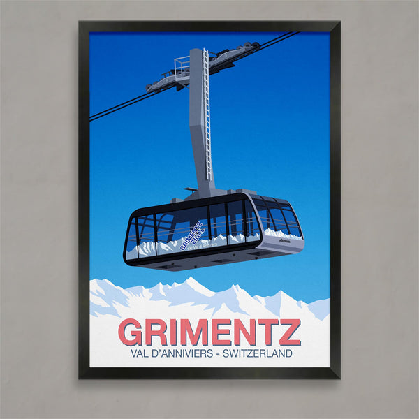 Grimentz ski poster