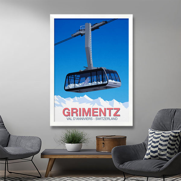 Grimentz ski poster