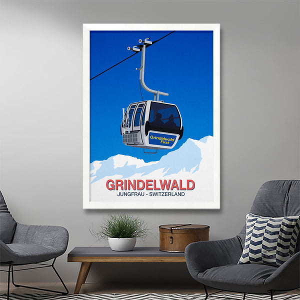 Grindelwald ski poster