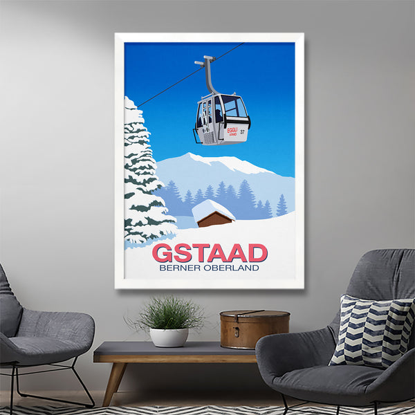 Affiche ski Gstaad