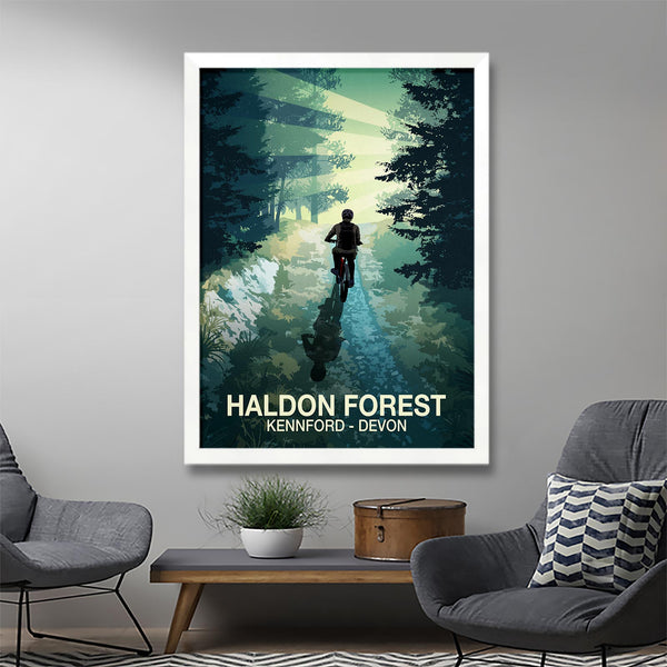 Vélo de montagne de la forêt de Haldon Poster