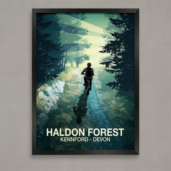 Vélo de montagne de la forêt de Haldon Poster