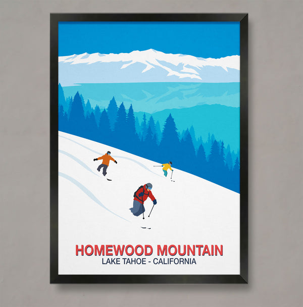 Homewood Mountain ski resort poster
