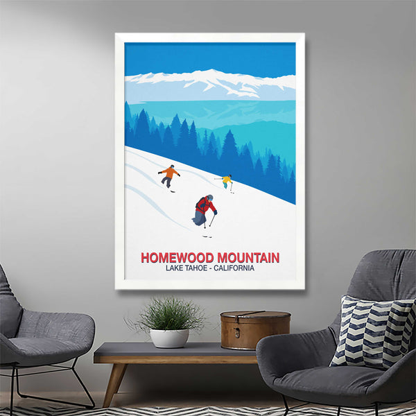 Homewood Mountain ski resort poster