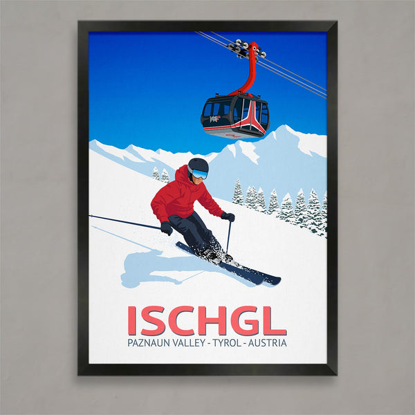 Ischgl skier poster