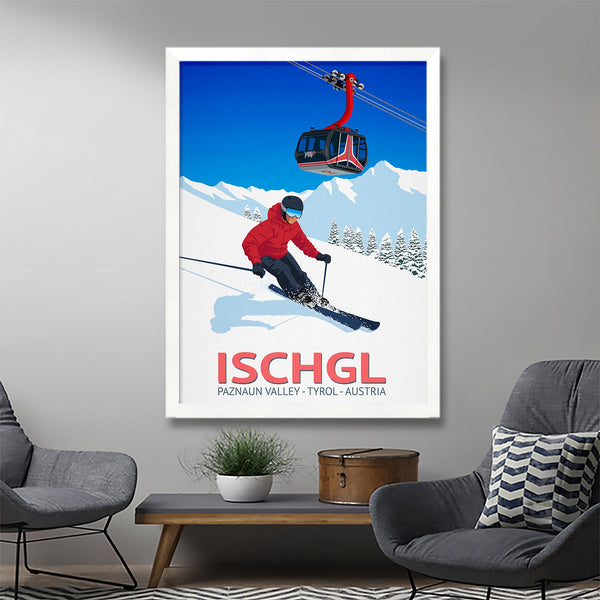 Ischgl skier poster
