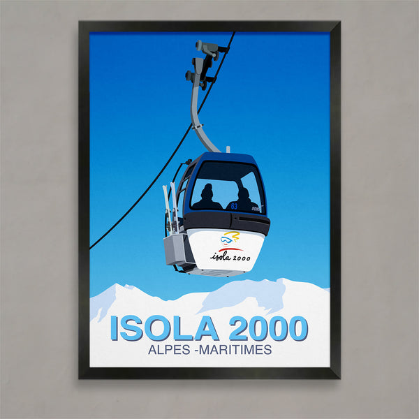 Isola 2000 ski poster