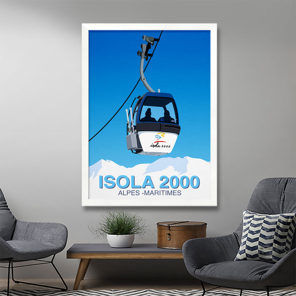 Isola 2000 ski poster