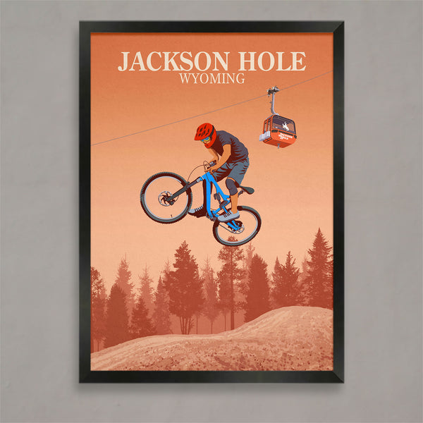 Vélo de montagne Jackson Hole Poster