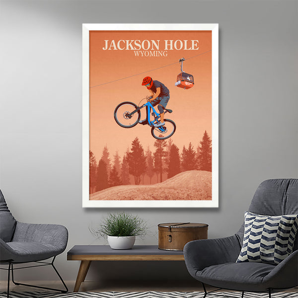 Vélo de montagne Jackson Hole Poster