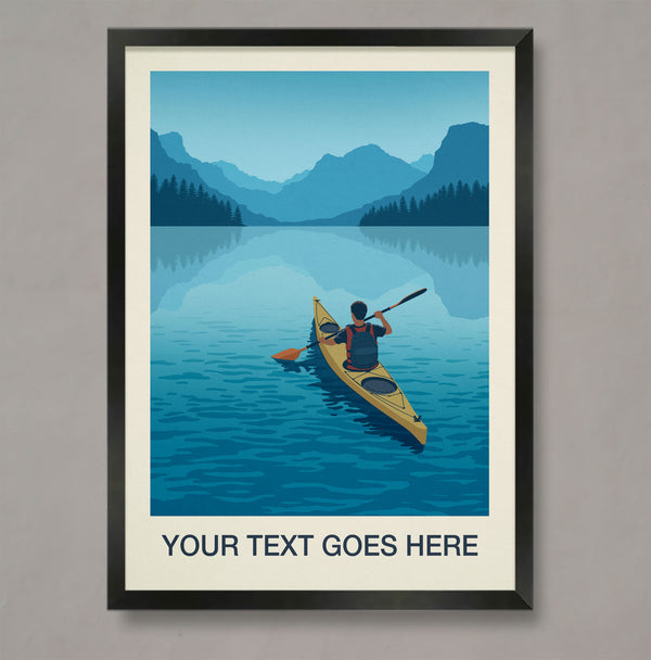Personalised Kayaking Print
