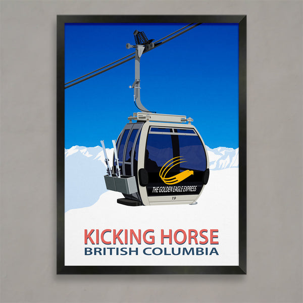 Kicking Horse ski poster