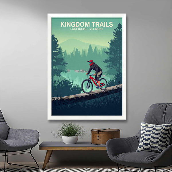 Affiche de vélo de montagne Kingdom Trails