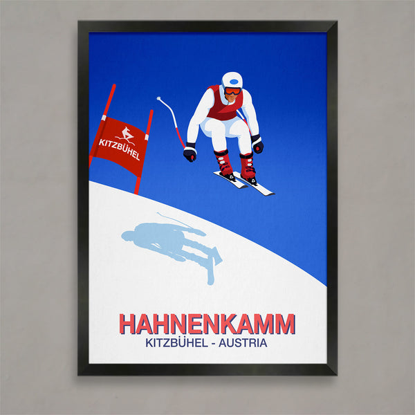 Kitzbuhel downhill ski race poster